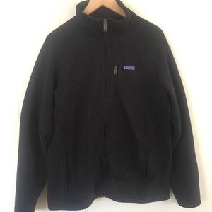 Patagonia dark grey charcoal full zip fleece
